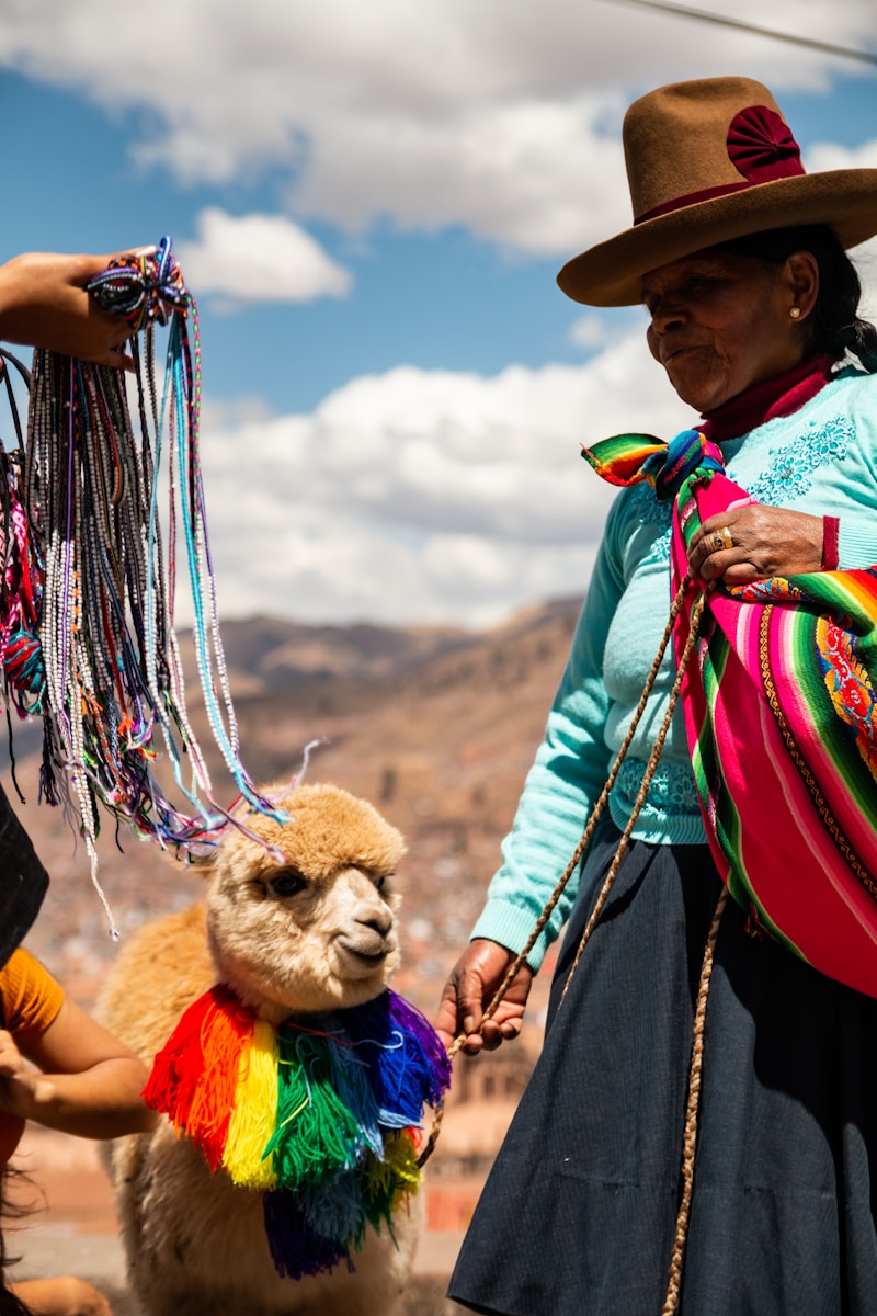 woman standing near mascot